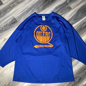 Vintage Oilers Blue Hockey Jersey
